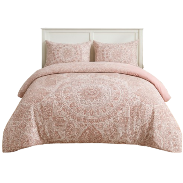 Luxury 3-Piece Reversible Duvet Cover Set - 220 x 220cm - Mandala Pattern