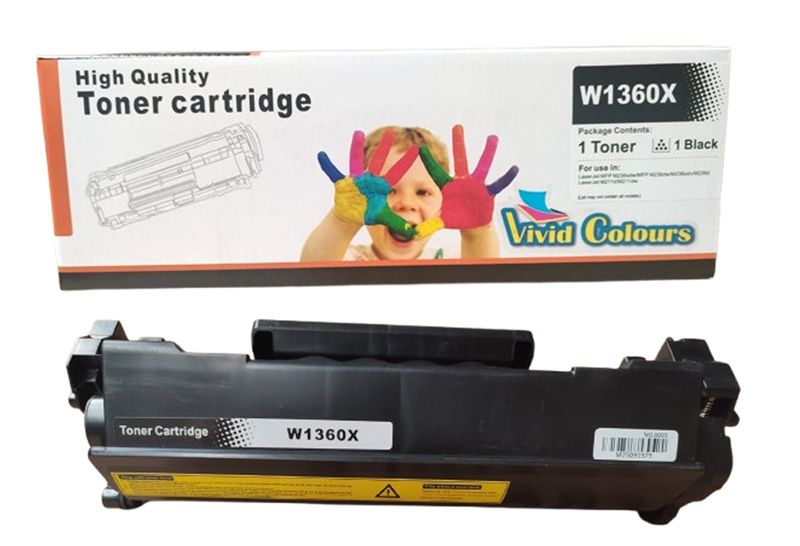 Vivid Colours Compatible with HP 136X / W1360X Black Toner