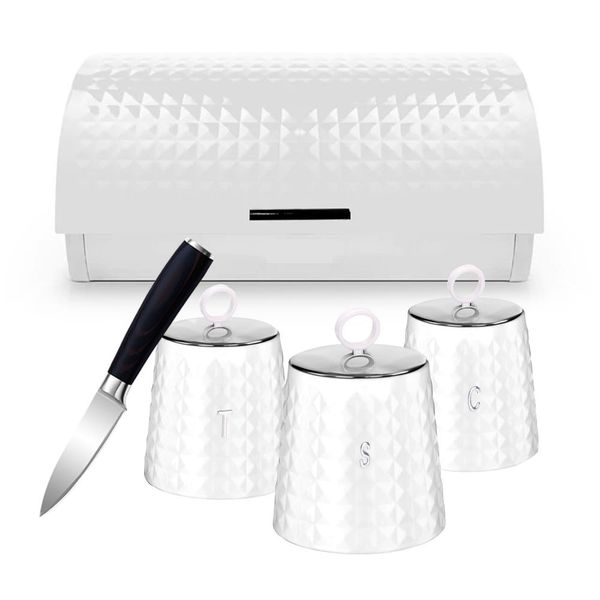 Nice Design Stainless Steel Kitchen Bread Bin and a Knife Set
