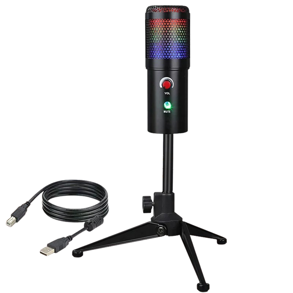USB Condenser Microphone With Mini Tripod A6S