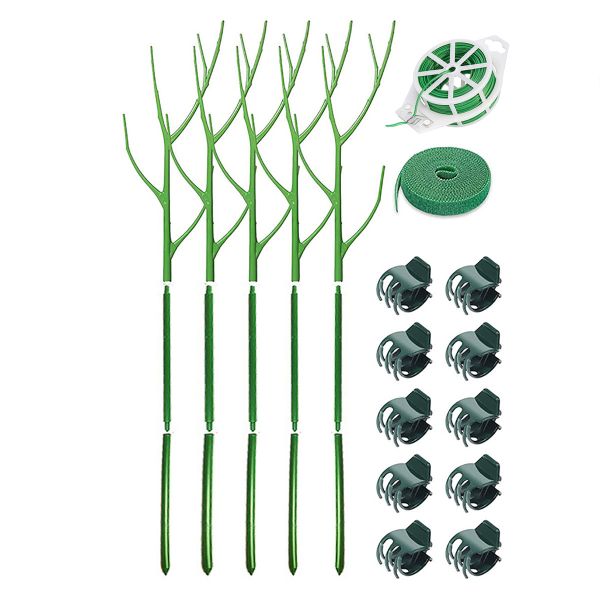 5Pieces Plant Support Stakes Set with Extension Poles for Monstera Climbing
