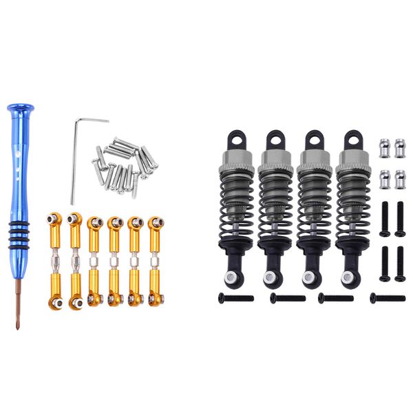 For Wltoys Upgrade Metal Rods A959B A969 K929 Rc Car Parts Yellow