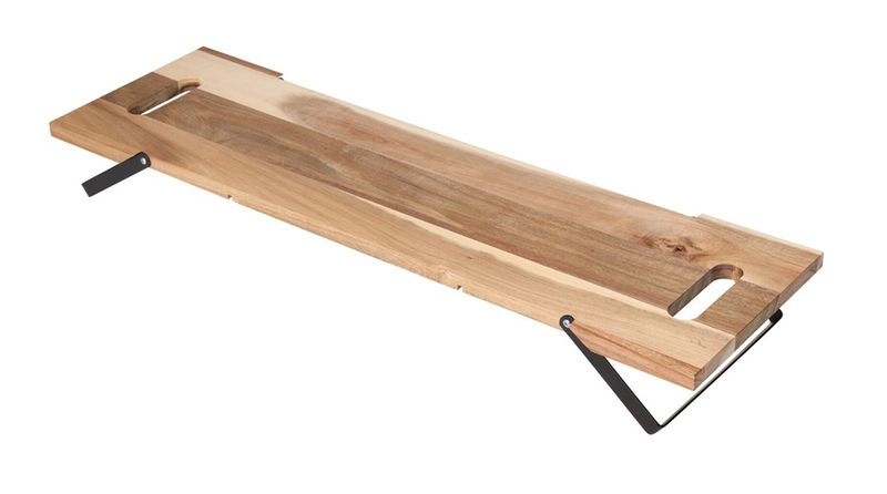 Excellent Houseware Rectangular Acacia Serving Tray With Feet 67X20X7CM