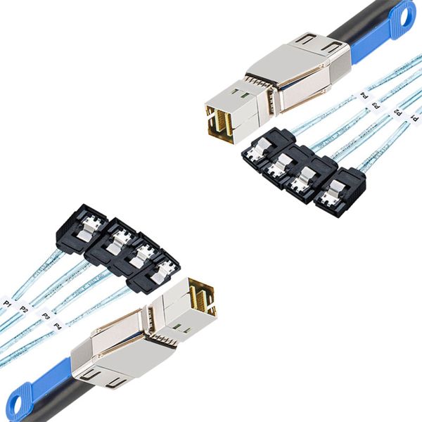 Mini Sas Hd Sff-8644 To 4 X Sata 7Pin Hard Disk Cable 12Gbps Server