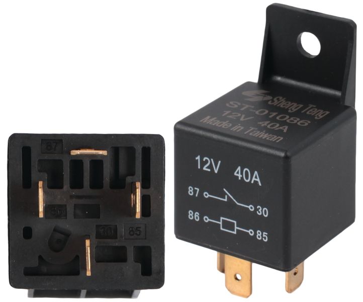 4 Pin 12 Volt / 40 Amp Body Mounted Relay - Bosch Type