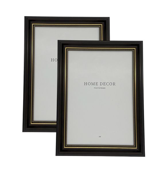 A4 Vintage Black Photo Display Frame - 2-Pack