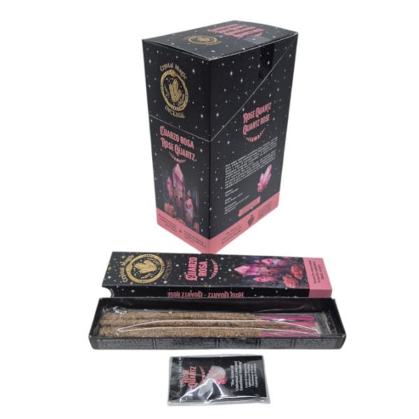 Crystal Magic Rose Quartz Tribal Soul Crystal Incense Box of 12 packs