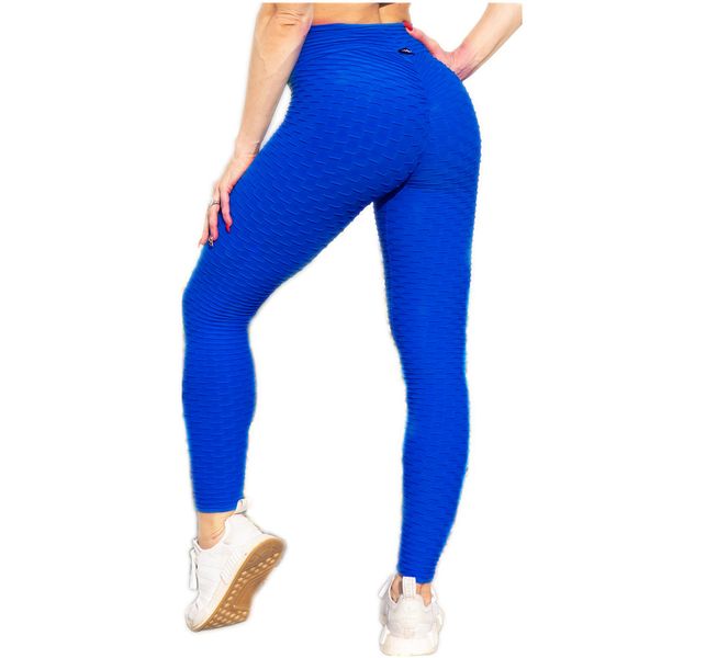 2022 Brazilian Honeycomb Scrunch Booty Leggings Tights Yoga Pants - Blue