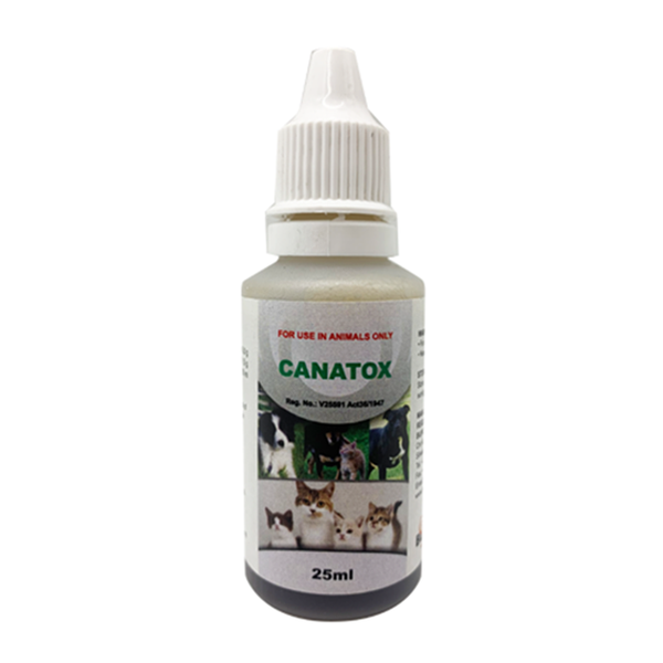 Canatox 25ml Herbal Hepatoprotective Solution for Cats &amp; Dogs x2