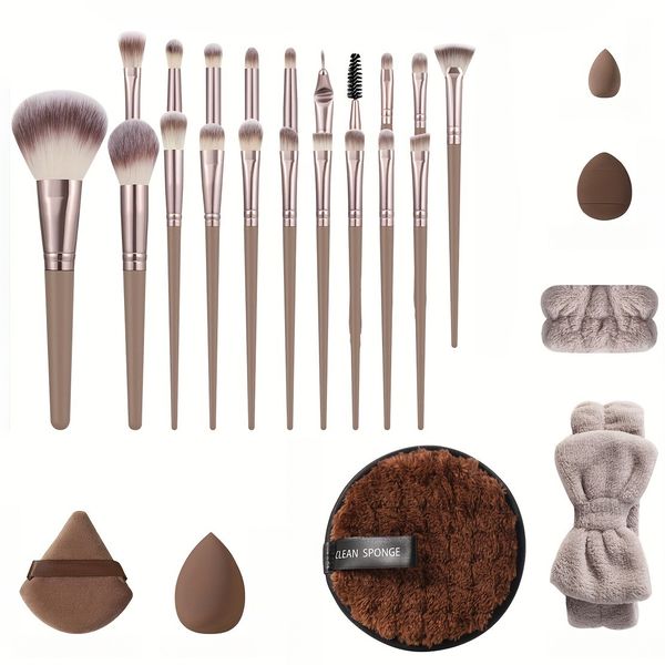 Makeup Brush Set with Palm Brushes, Nylon Bristles for Norma
