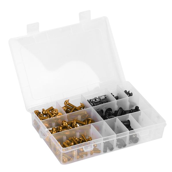 Motorcycle Fairing Bolts Set 223Pieces Gold