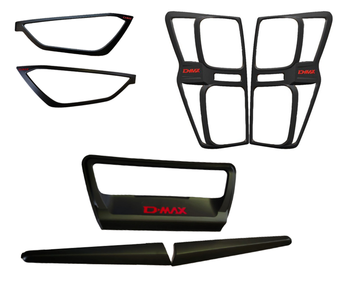 ISUZU D-MAX Tail Light &amp; Headlight &amp; Rear Loadbowl Trim Combo Kit 2021+