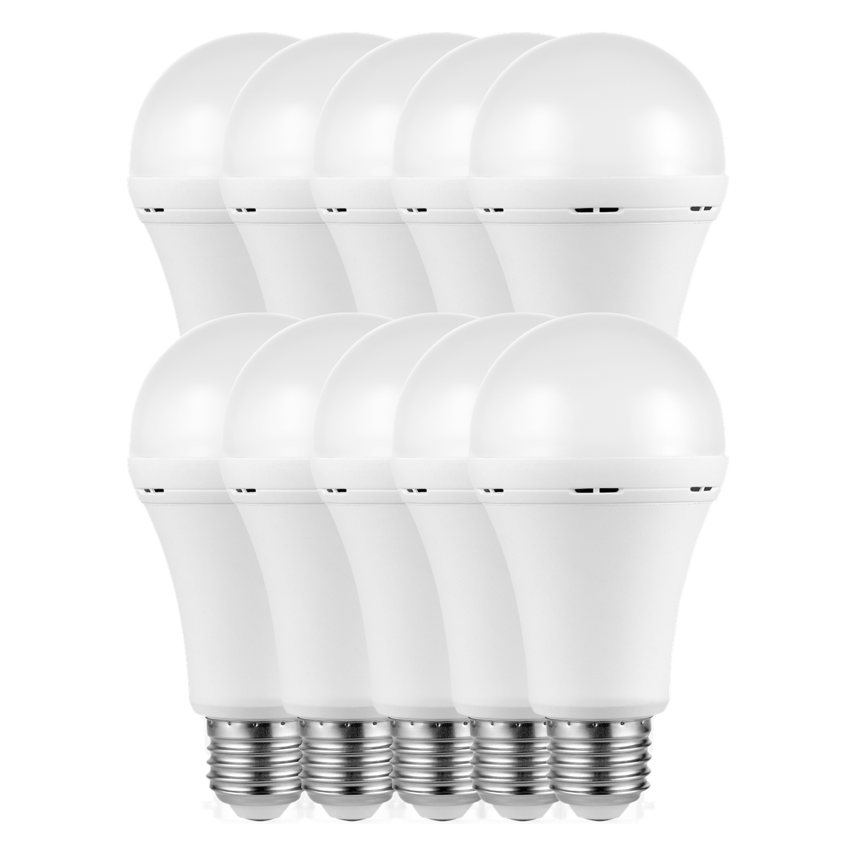 Rechargeable 9W LED Light Bulbs E27 10 Pack Switched Shop Today