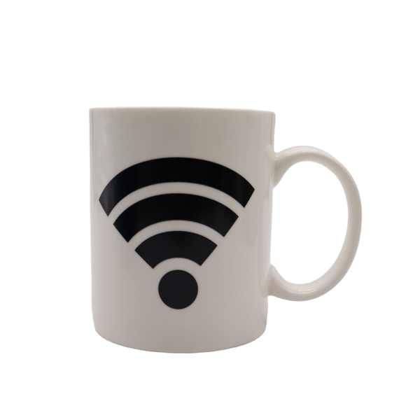 Color Changing Ceramic mug, Heat Sensitive "Black - Blue Signal Indicator