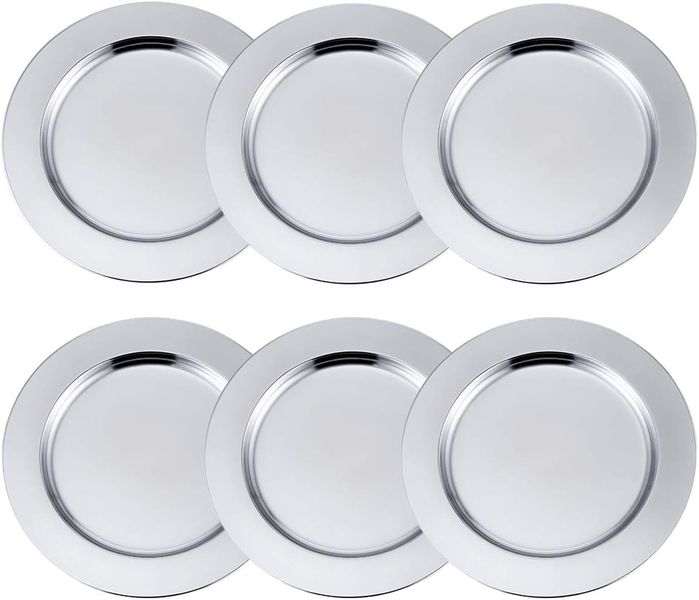 Silver Coated Metal Underplate - Set Of 6
