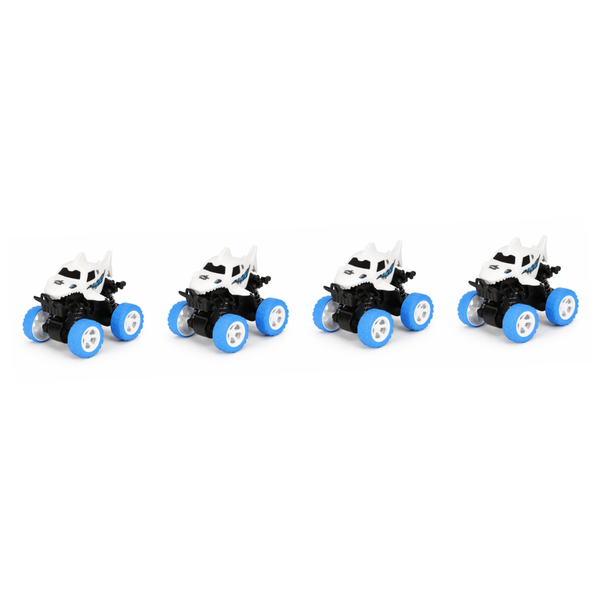 4 Pack - Kids 4WD Shark Monster Truck - White