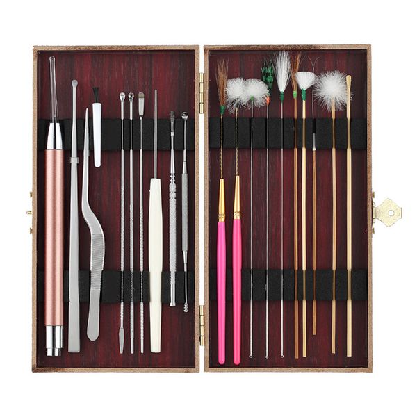 22 Piece Ear Wax Removal Tool Set With Light -Ear Cleaner 360 Ear Spoon