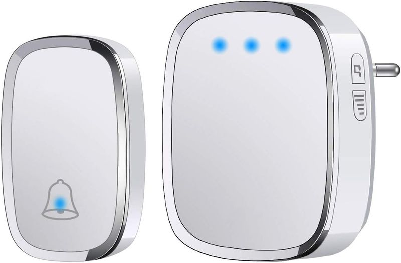 Wireless Outdoor Doorbell Waterproof IP44 With Range 300m, LED Display