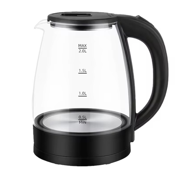 LED Light 2L Glass 360 Cordless Base Auto-Off Kettle