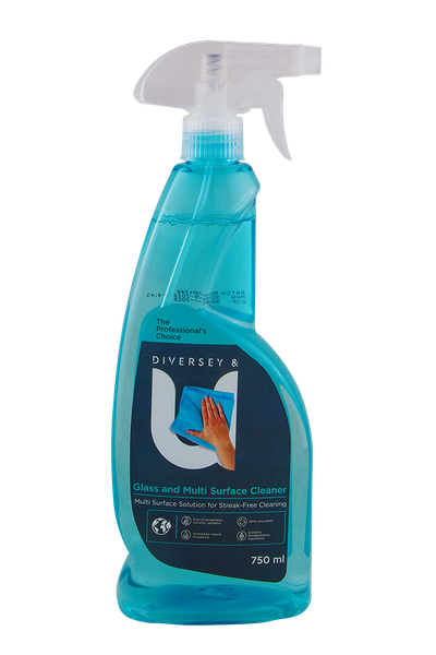 Diversey &amp; U Glass and Multi surface Cleaner 6 x 750ml