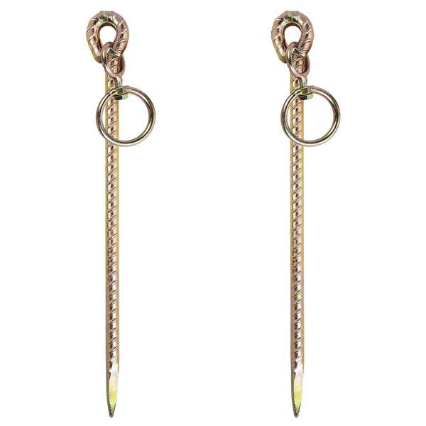 Pet Heavy Duty Galvanized Dog Ground Anchors (40cm) Set of 2