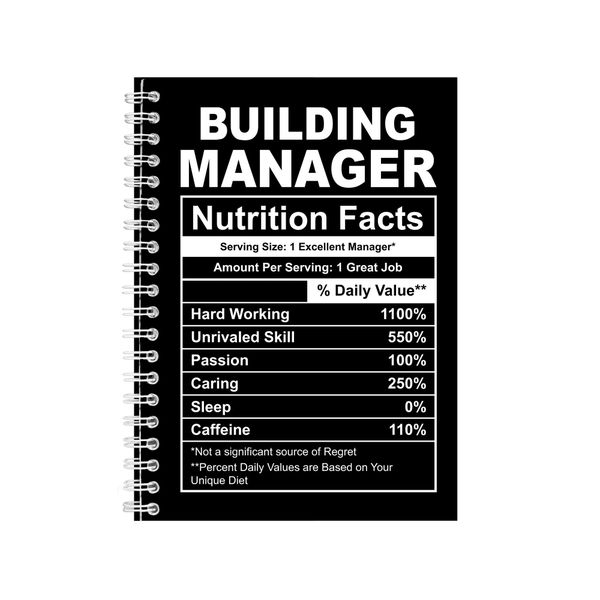 Building Manager Wire Bound Notebook Gift Building Writing Book Notepad