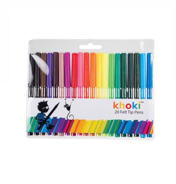 Arts and Crafts - 20 Colourful Felt Tip Pens - Pack Of 2