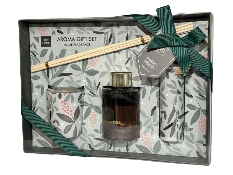Garden Freesia Aroma 3 In 1 Home Fragrance Gift Set