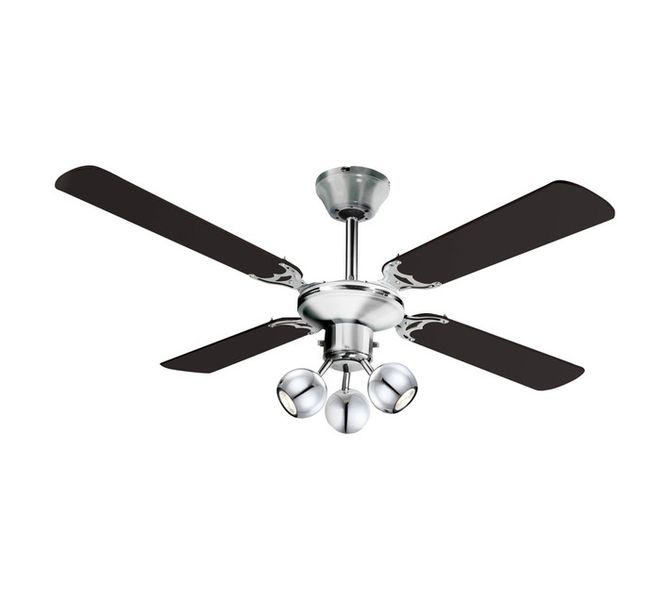 3-Light Fixture Modern 4-Blade Home Cooling Solution