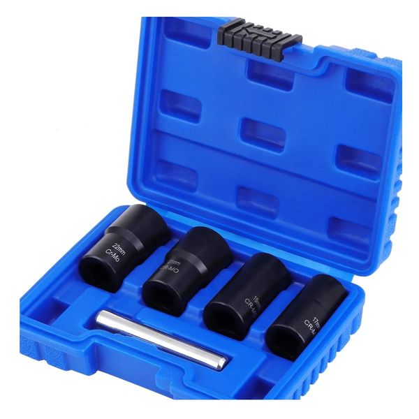 Automotive Car Wrench Twisted Wheel Nut Lock Removal Tool Key Set - 5pc