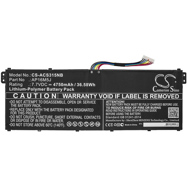 Replacement Battery for Aspire 3 A315-21; Aspire 3 A315-21-62YQ