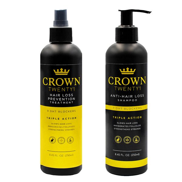 Crown Twenty1 Hair Loss Prevention Treatment &amp; Shampoo Combo (2 x 250ml)