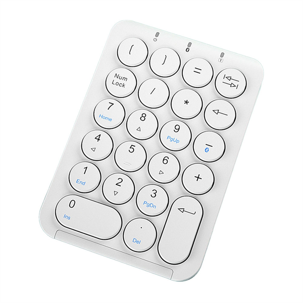 Wireless Number Pad Bluetooth Numeric Keypad(White)