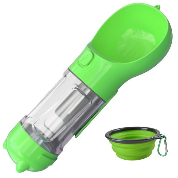 4-in-1 Portable Dog Water Bottle &amp; Travel Kit - 300ml