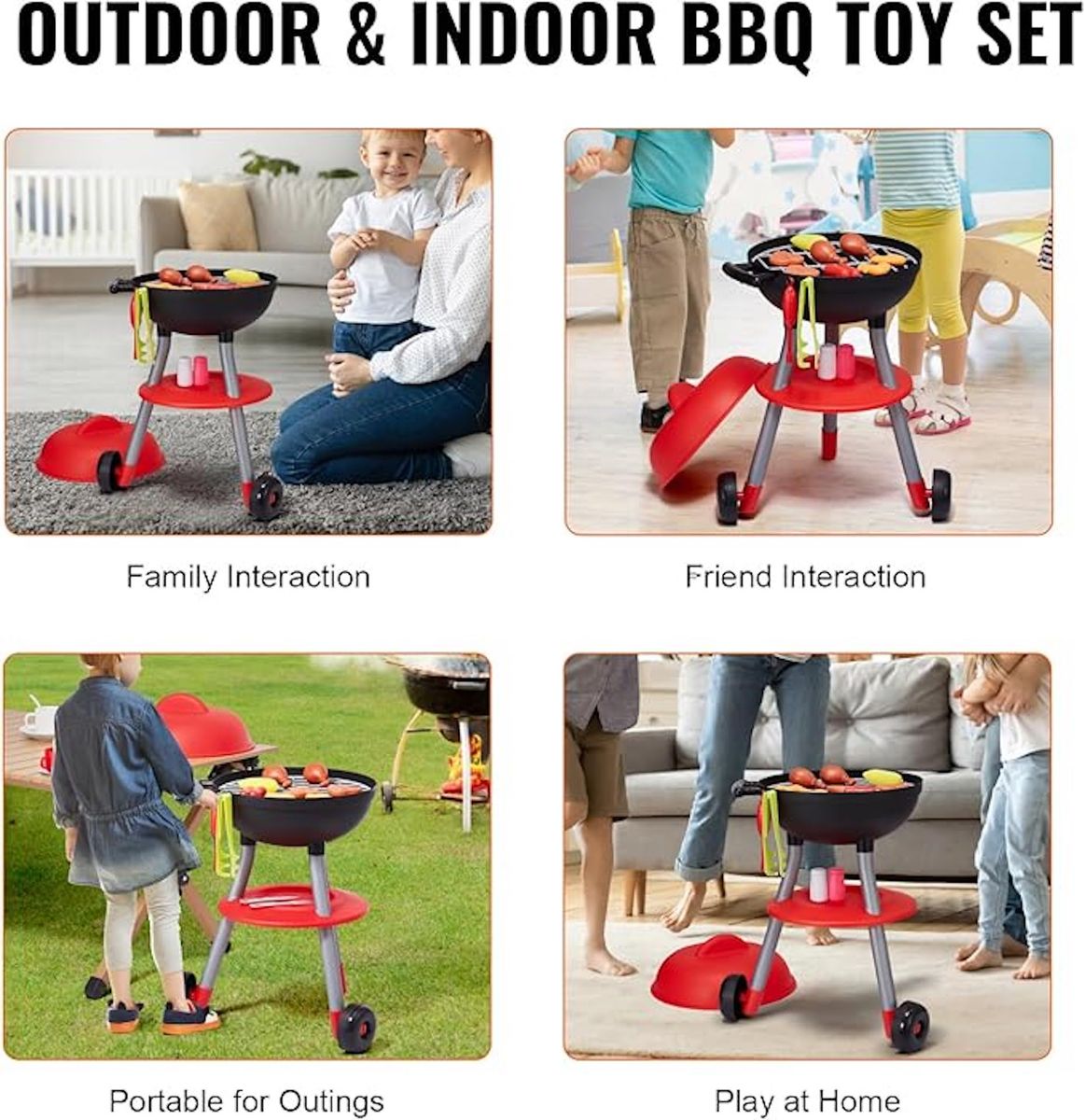 Kids Barbecue Toy Playset Red Shop Get it Tomorrow