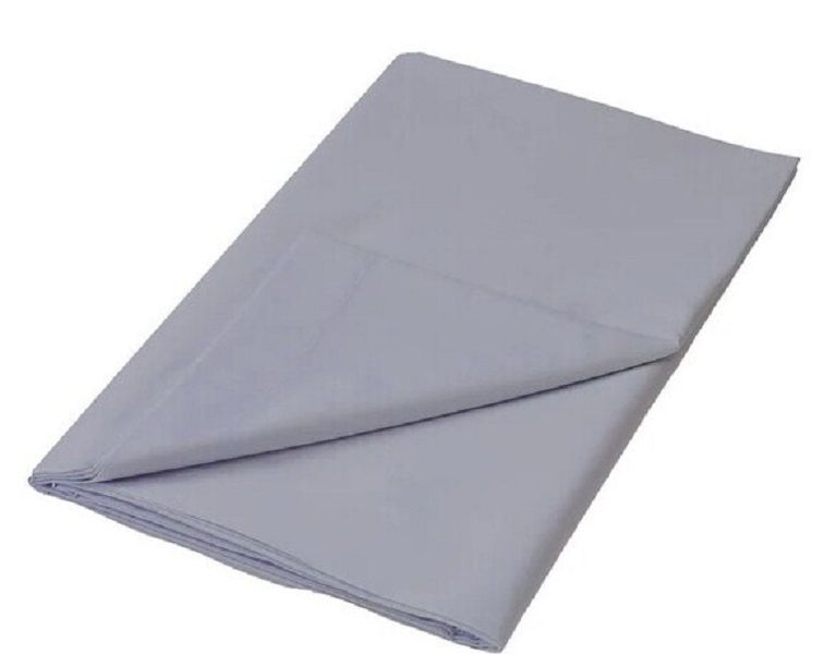 200 Thread Count 100% Cotton Percale Flat Sheet - Light Grey 3/4