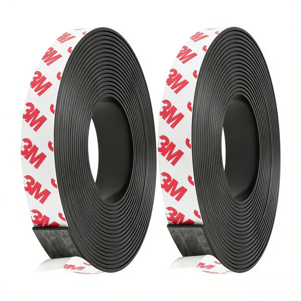 2Rolls 2m Magnetic Tape Self Adhesive 10mm Magnet Strips