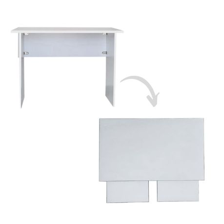 Flat deals white desk