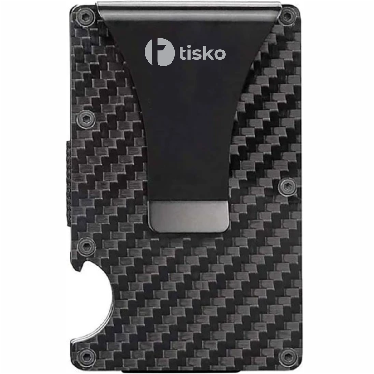 Tisko Minimalist Wallet Card Holder & Money Clip - RFID Blocking