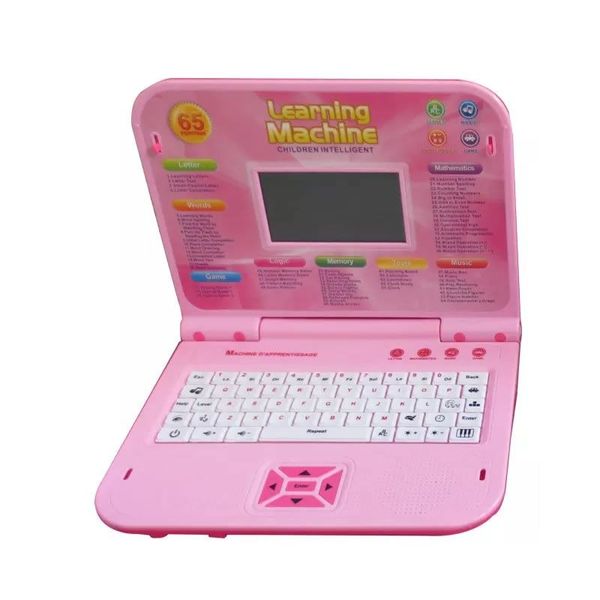 Kids Educational Laptop with Mouse - Pink