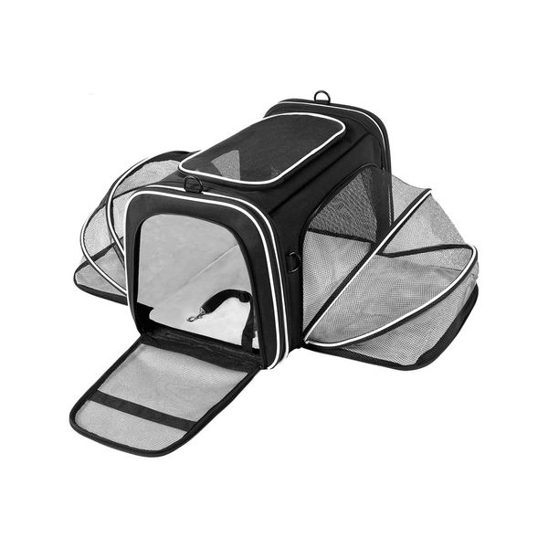 Pet Travel Carrier Cat Carrier Expandable Dog Carrier Collapsible Puppy Bag