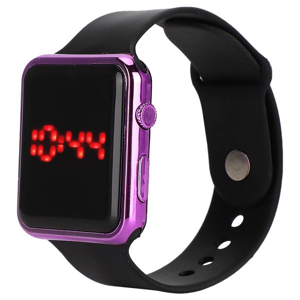 Fashion Wrist Watch: PU Band - Black/Purple