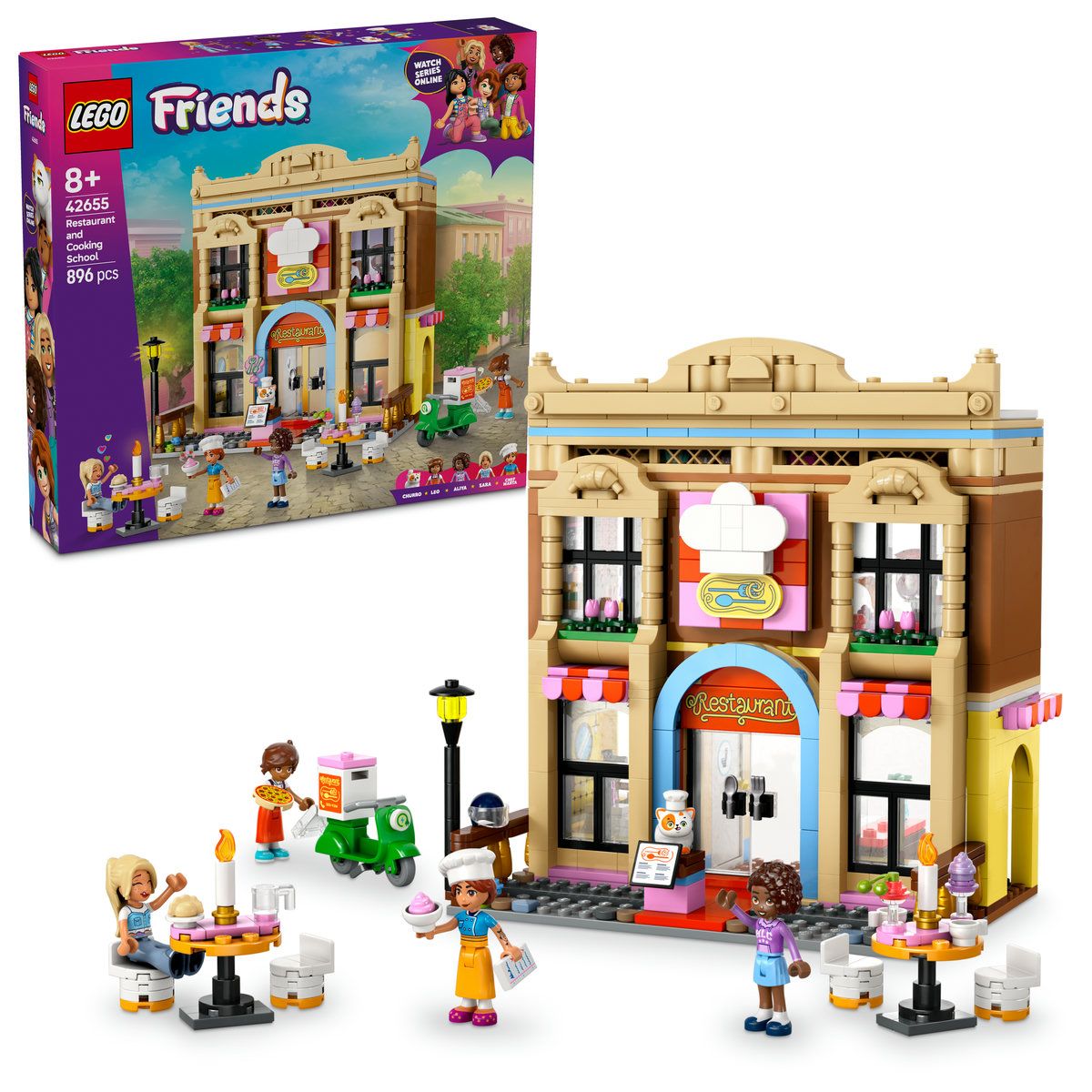 LEGO® Friends Restaurant and Cooking School Pretend-Play Role-Play