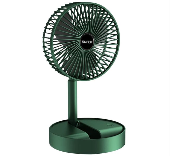 Portable Foldable Desk Fan with Phone StandAdjustable Height, Quiet Cooling