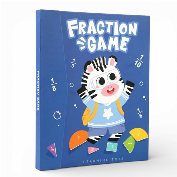 257PCS FractionFun Magnetic Fraction School Education Mathematics Game Book