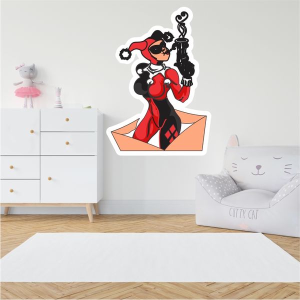 Harley Quinn Blowing Smoke Wall Decal