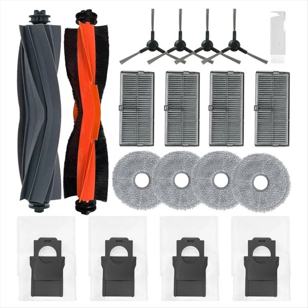 Vacuum Main Side Brush Hepa Filter Dust Bag Mop Cloth Compatible with None