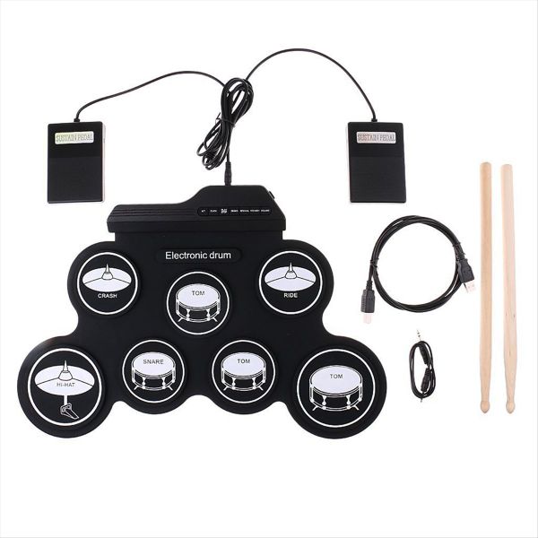 Electronic Music Drums Hand Roll Usb Silicon Drum Practice Drums Kit