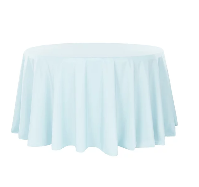 Baby Blue Round Tablecloth