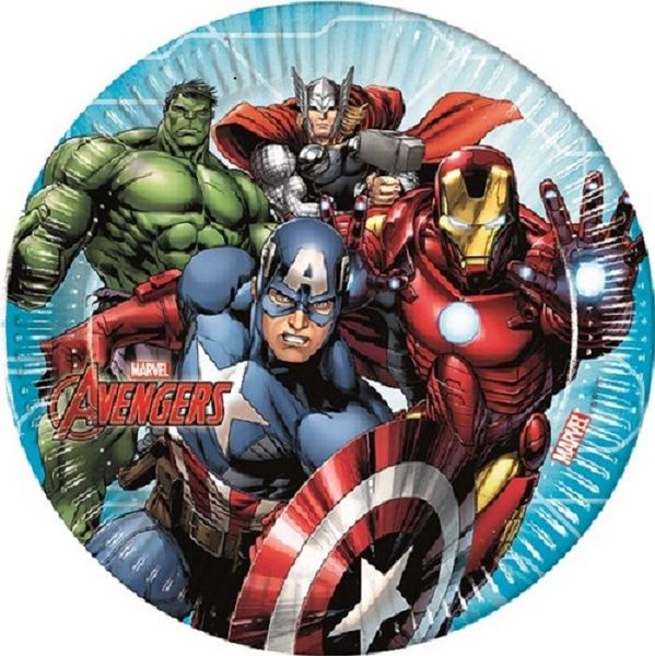 Mighty Avengers Paper Plates Large 23cm x 8